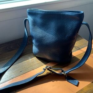 Vintage Coach Small Bucket Zip Bag 4907 Navy 1997 Costa Rica